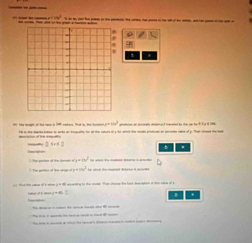 (a) graph the relationship \\( y = 15x^2 \\). to do so, plot five point…