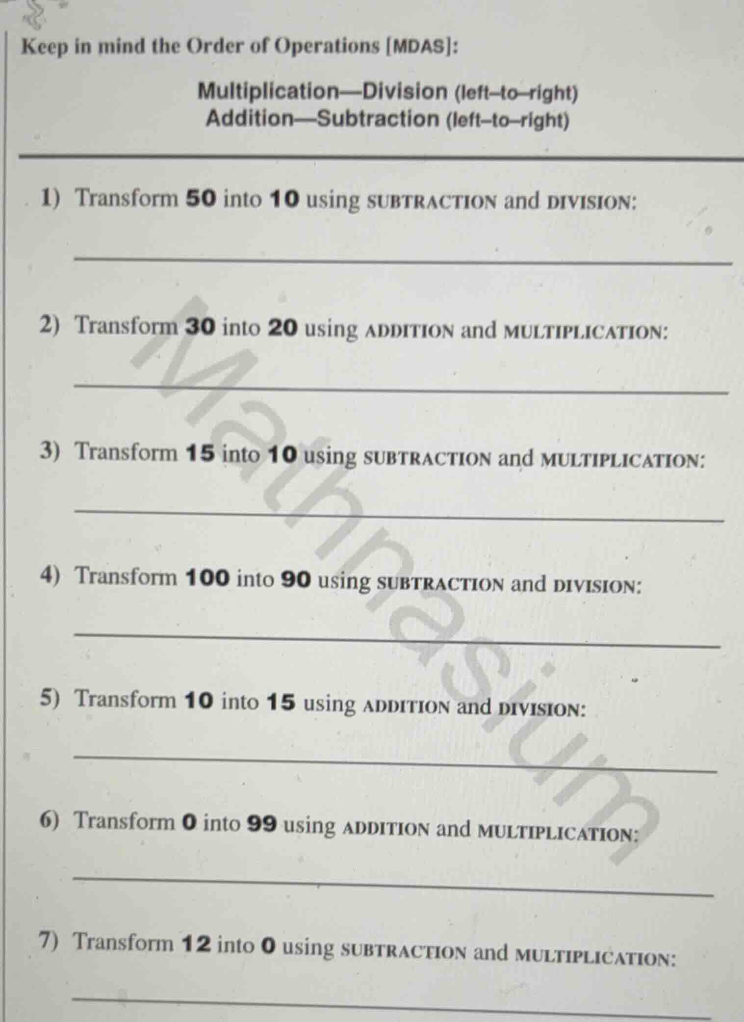 keep in mind the order of operations mdas:multiplication—division (left…