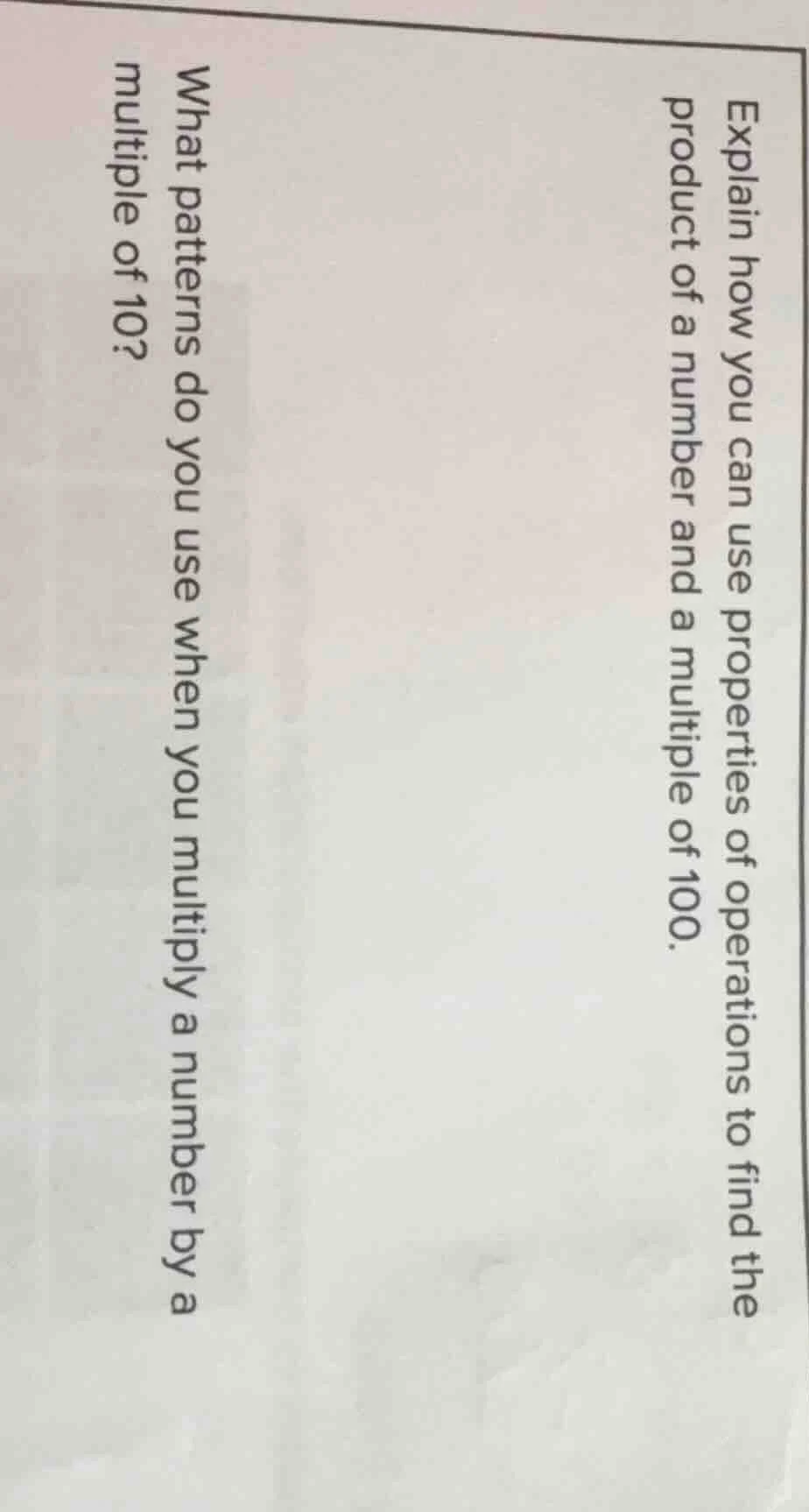 explain how you can use properties of operations to find the product of…