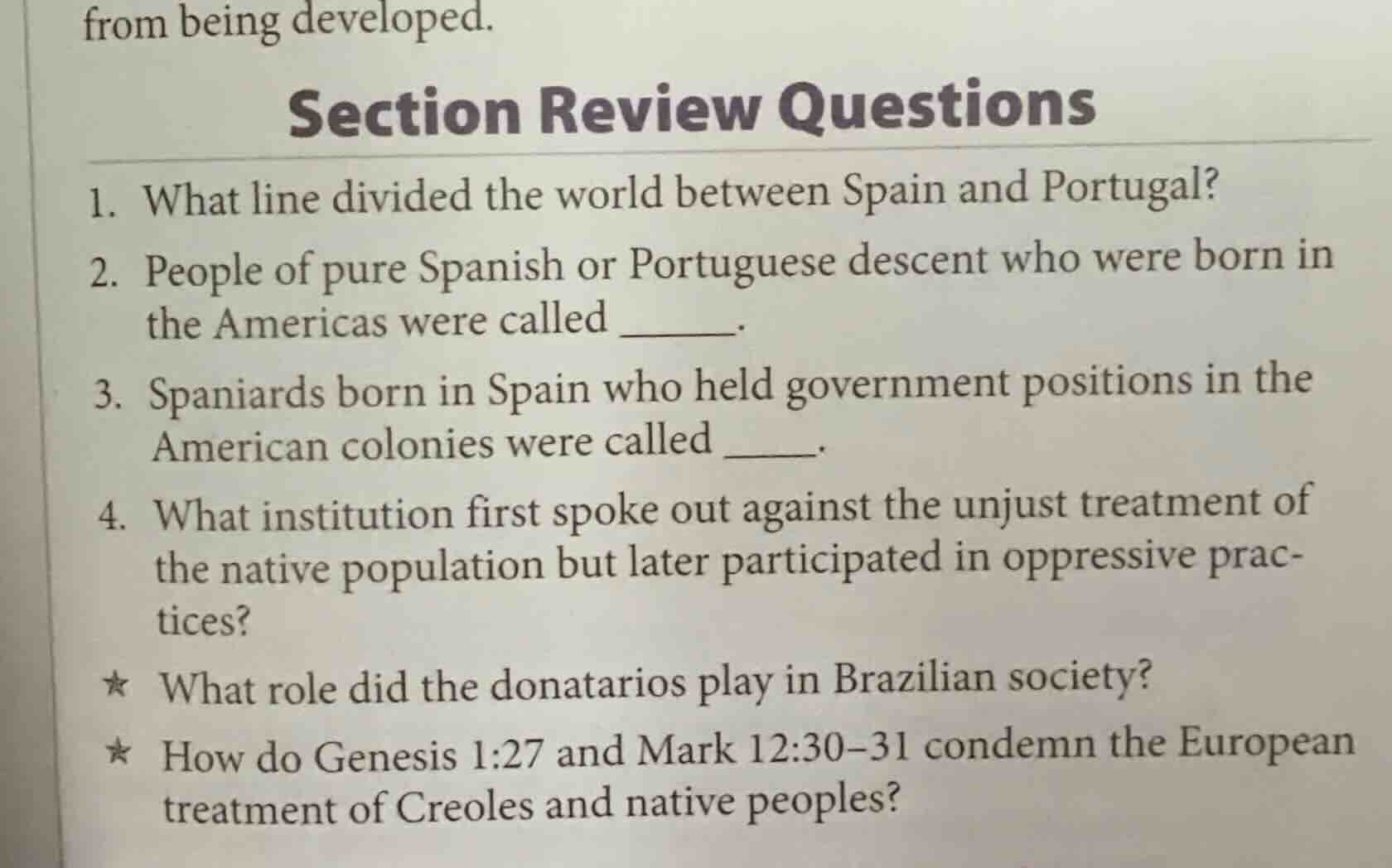 from being developed. section review questions 1. what line divided the…