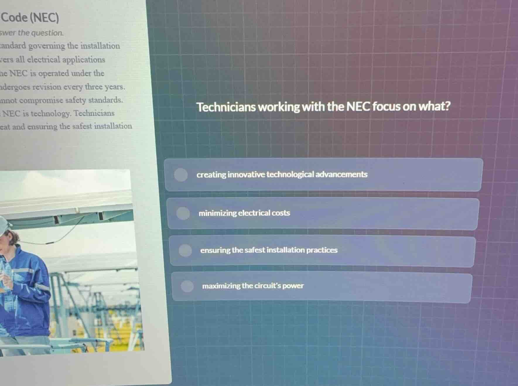 code (nec)swer the question.tandard governing the installationvers all …