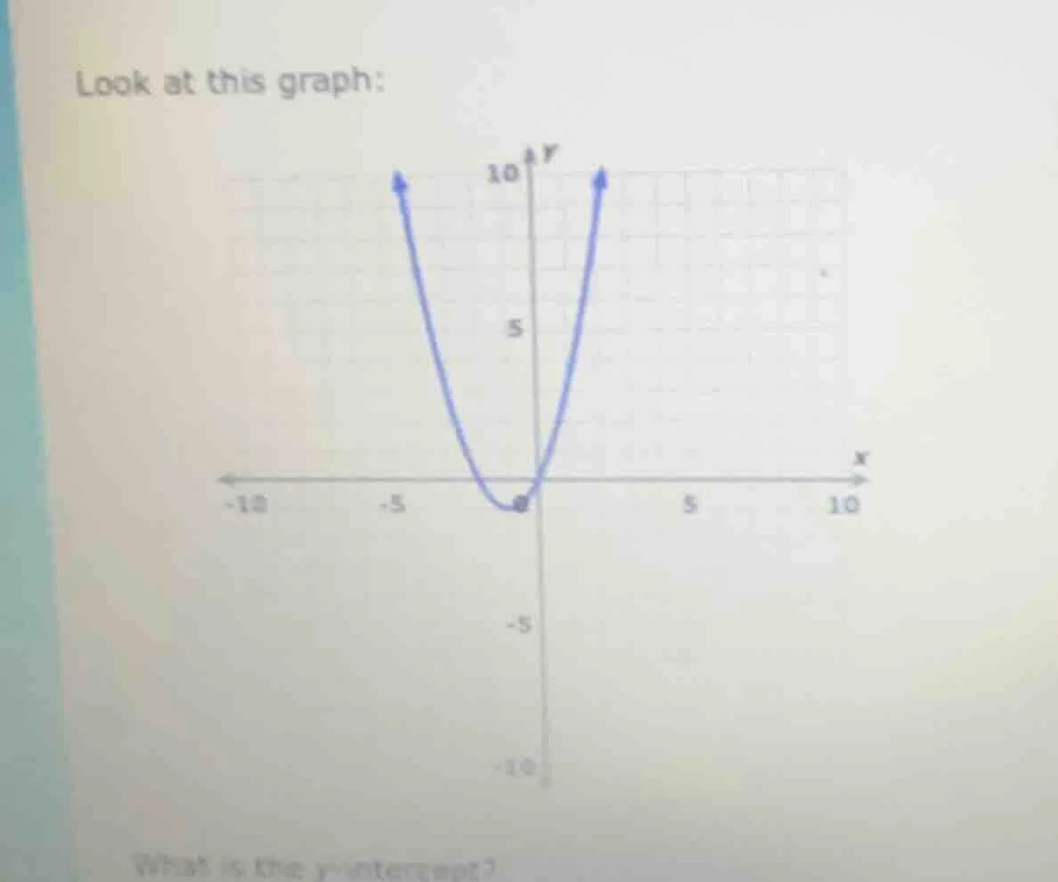 look at this graph: what is the y-intercept?