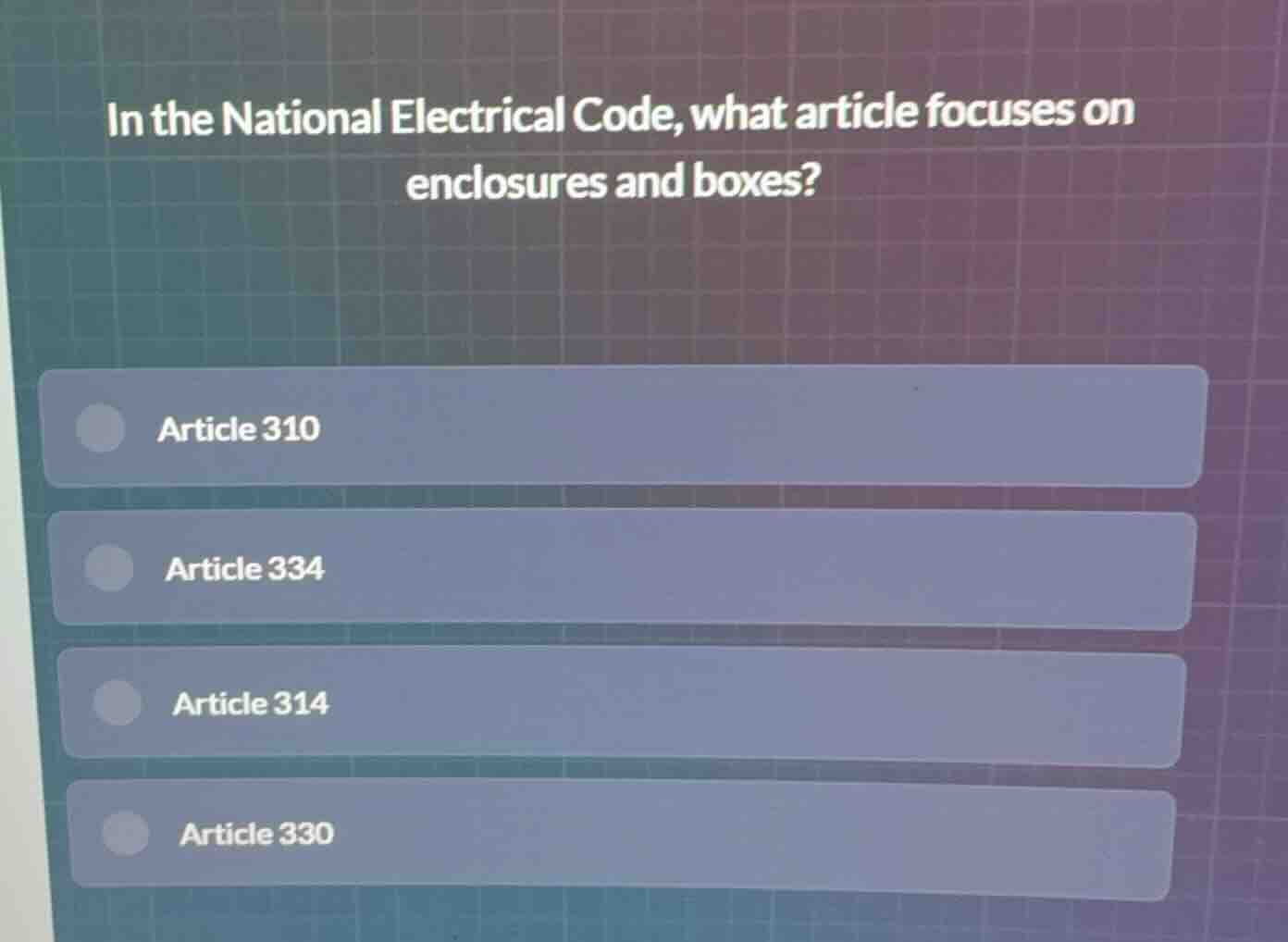 in the national electrical code, what article focuses on enclosures and…