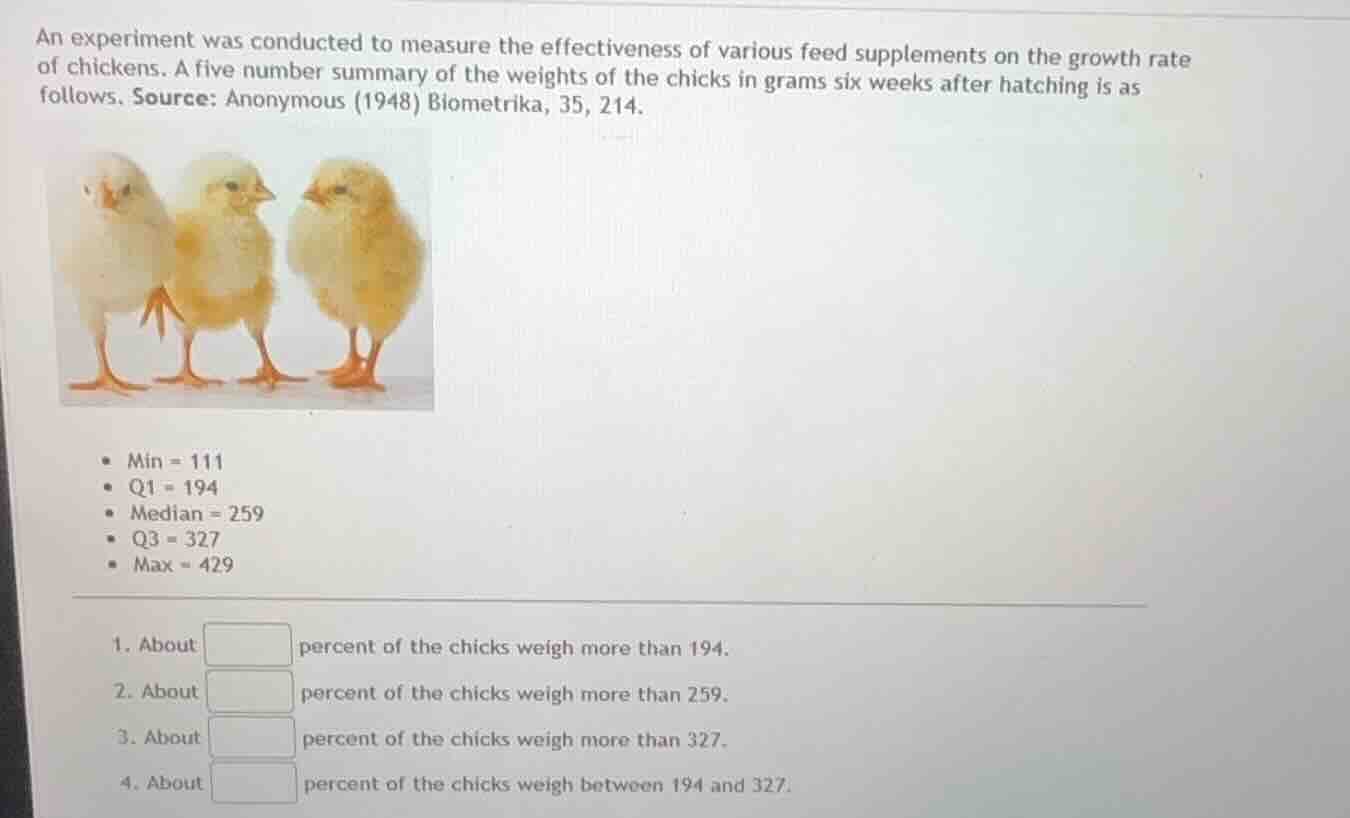 an experiment was conducted to measure the effectiveness of various fee…