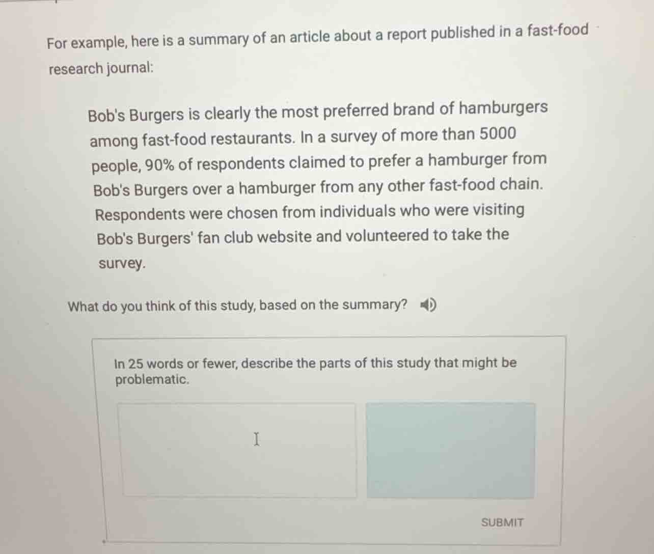 for example, here is a summary of an article about a report published i…