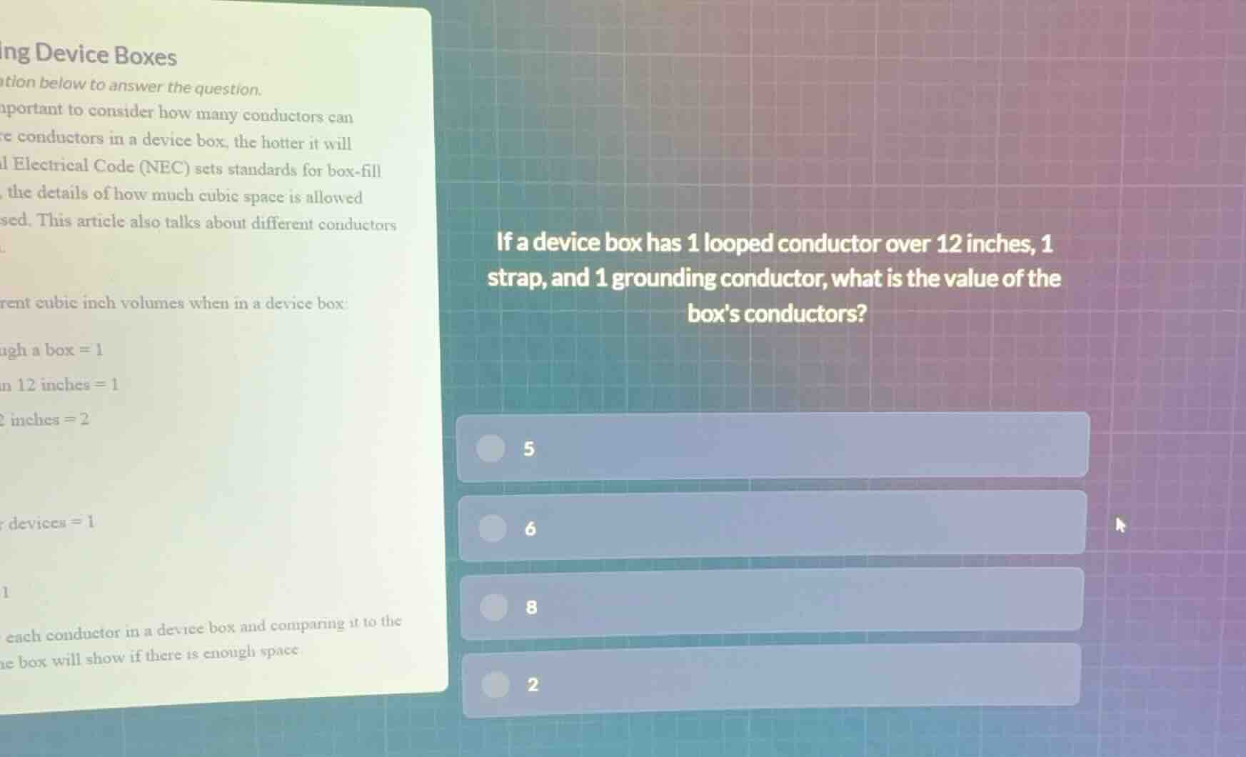 ing device boxes tion below to answer the question. important to consid…