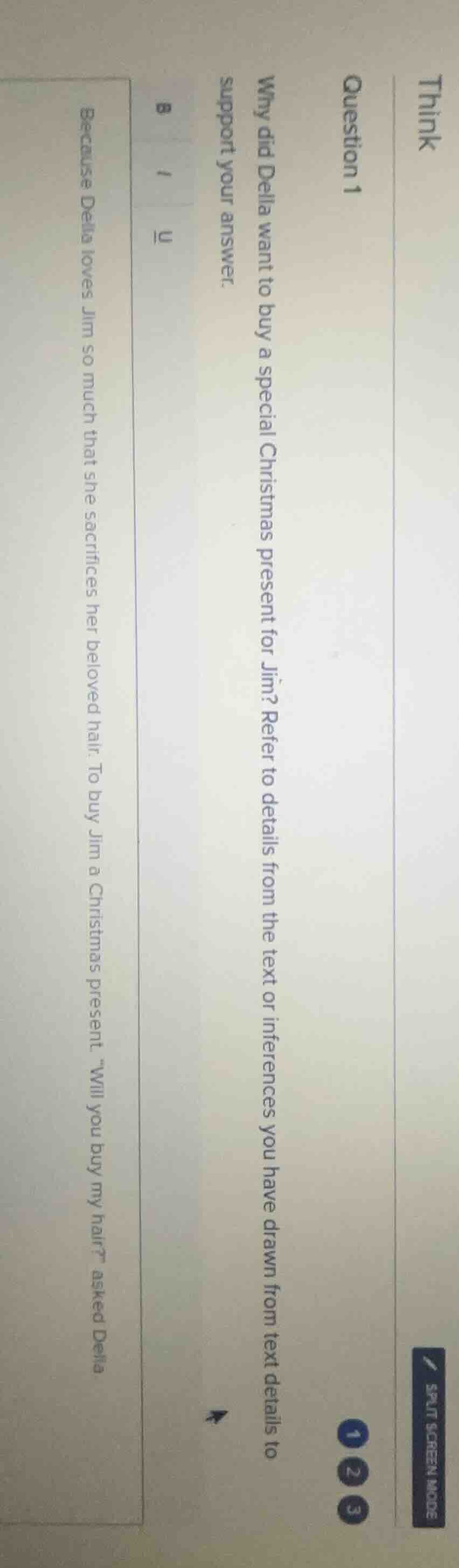 think question 1 why did della want to buy a special christmas present …