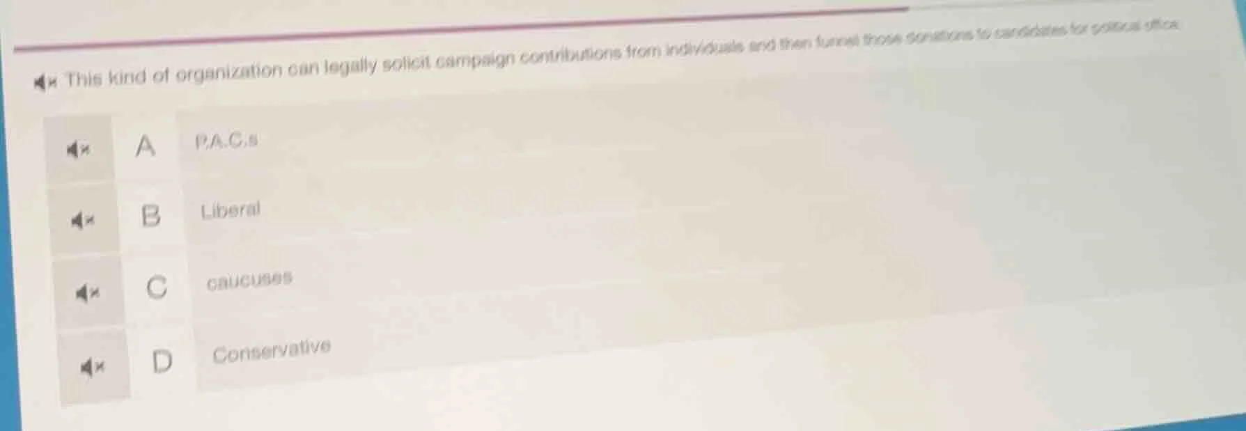 this kind of organization can legally solicit campaign contributions fr…