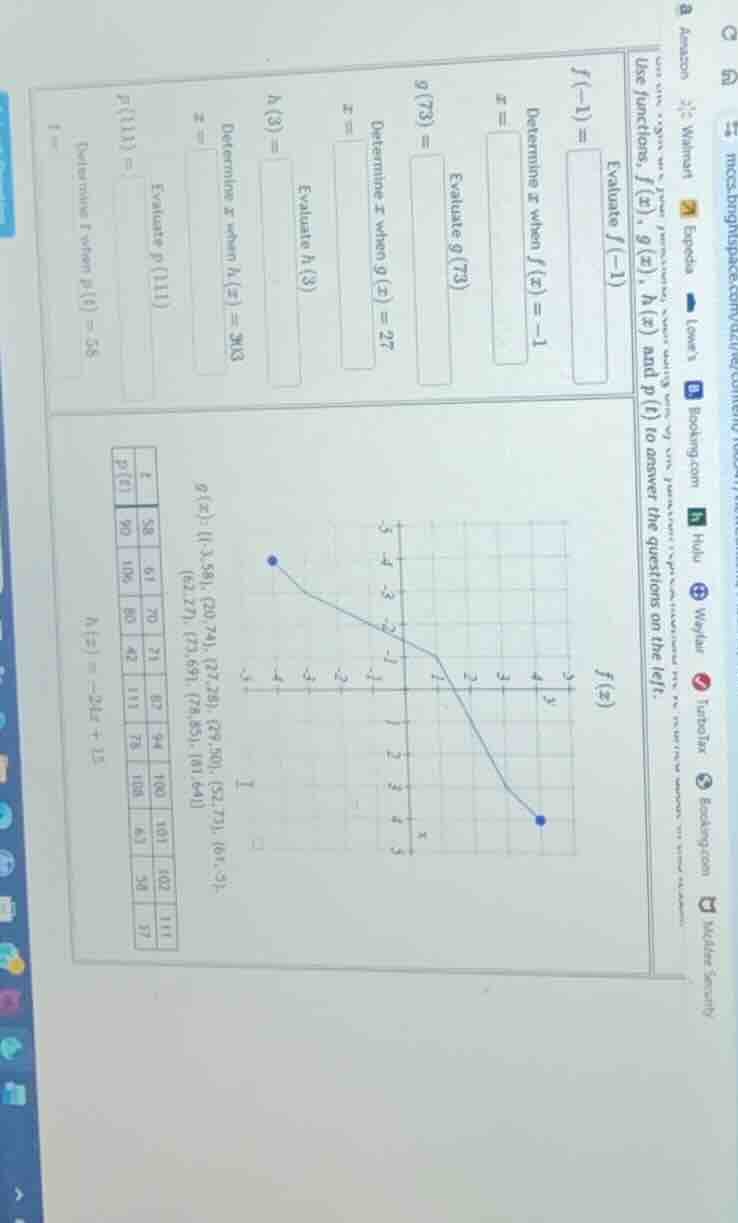 use functions, $f(x)$, $g(x)$, $h(x)$ and $p(t)$ to answer the question…