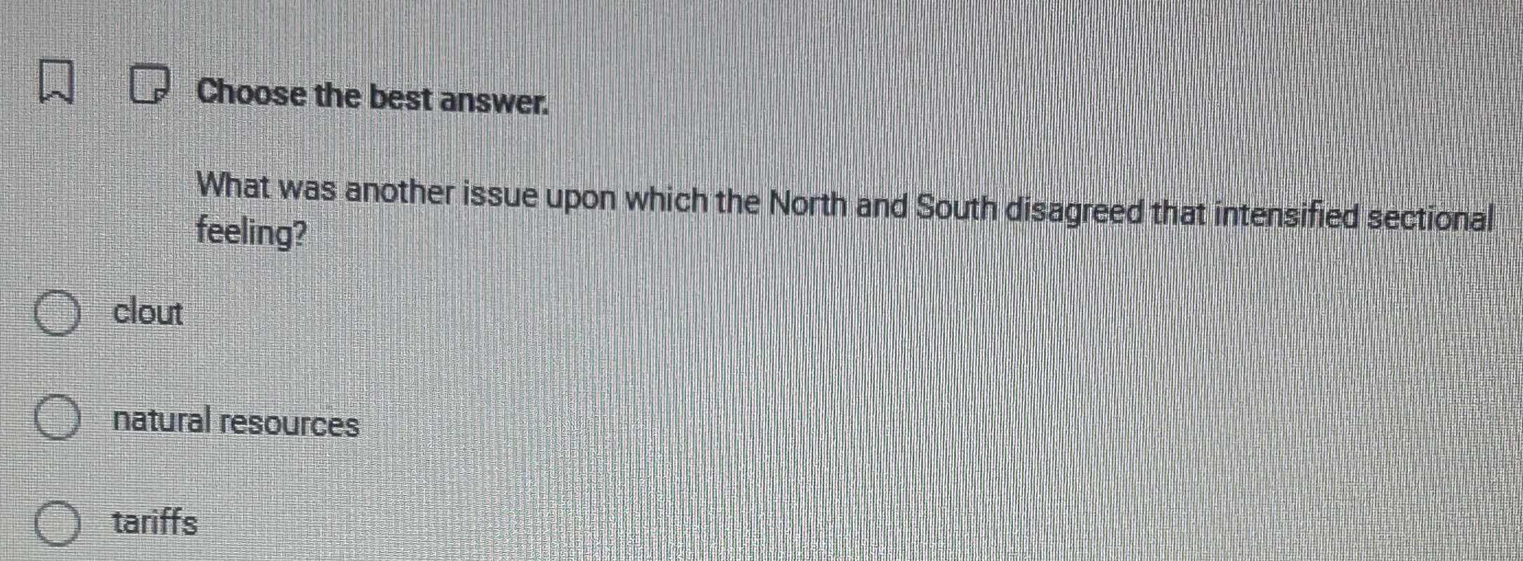 choose the best answer. what was another issue upon which the north and…