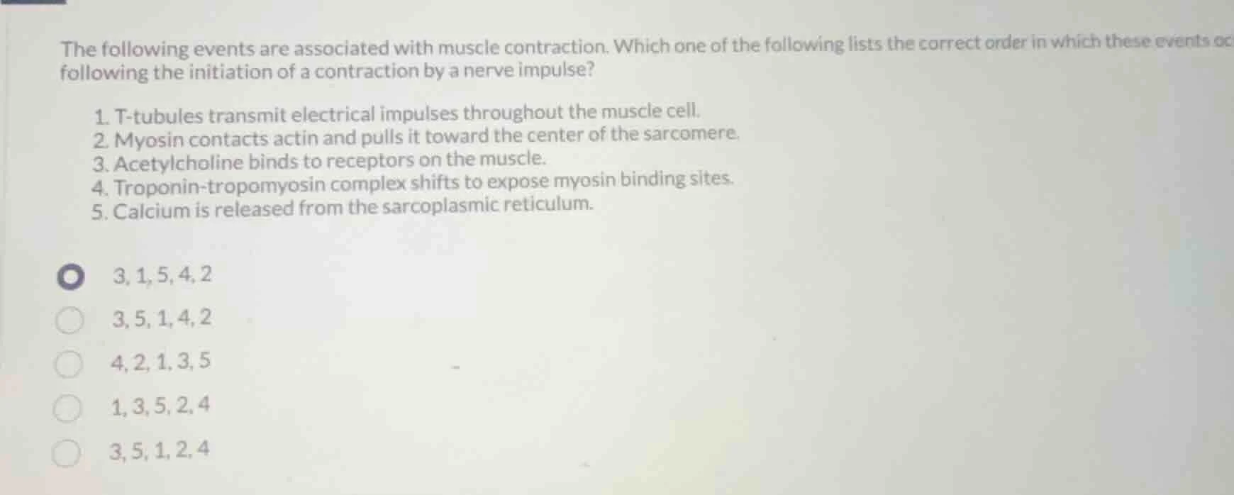 the following events are associated with muscle contraction. which one …
