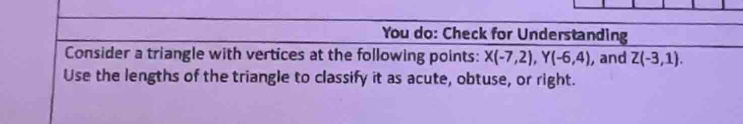 you do: check for understanding consider a triangle with vertices at th…