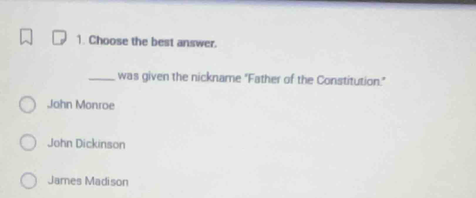 1. choose the best answer. ______ was given the nickname father of the …