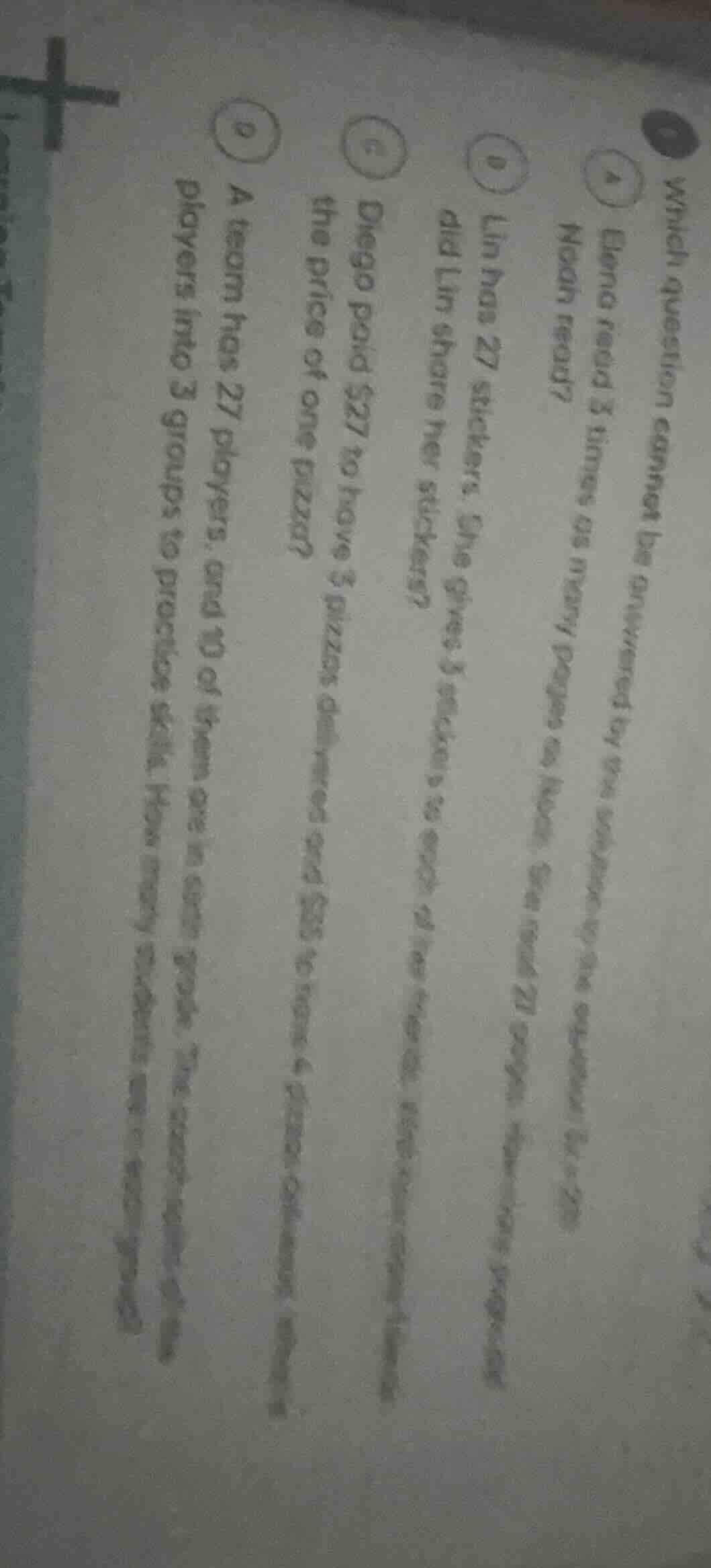 which question cannot be answered by the solution to the equation $3x=2…