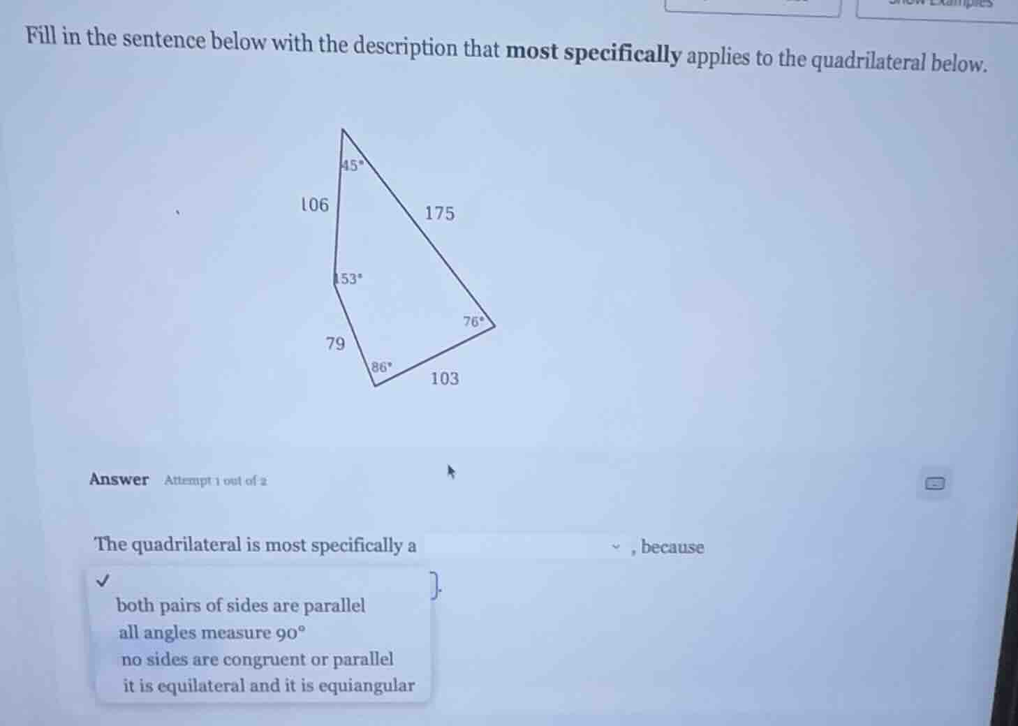 fill in the sentence below with the description that most specifically …