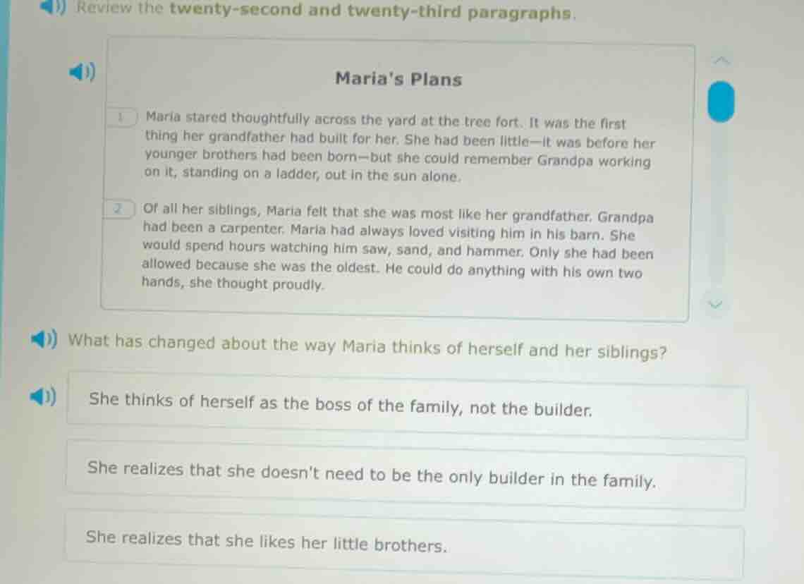 review the twenty-second and twenty-third paragraphs. marias plans 1. m…