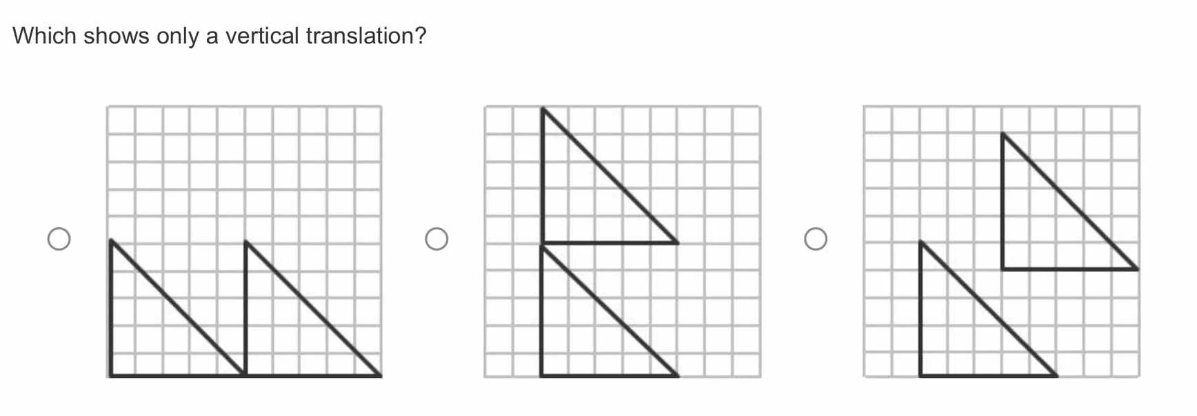 which shows only a vertical translation?