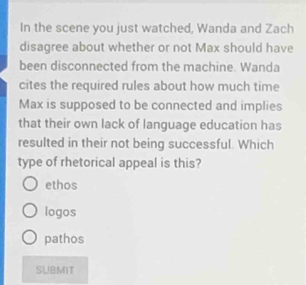 in the scene you just watched, wanda and zach disagree about whether or…