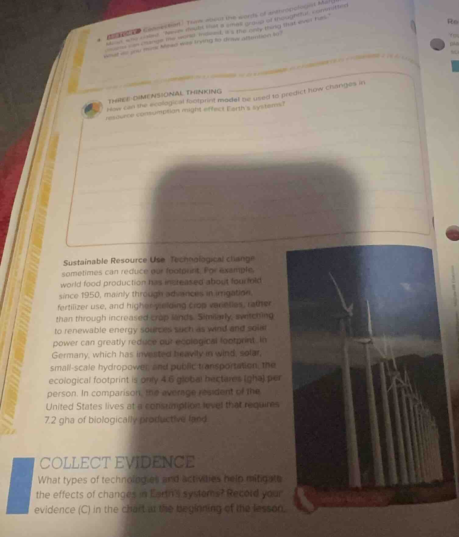 history connection: think about the words of anthropologist margaret me…