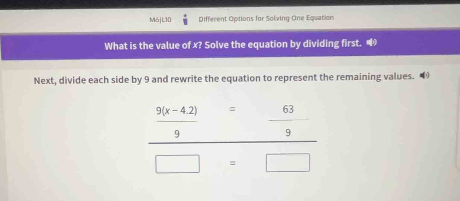 m6|l10 different options for solving one equation what is the value of …
