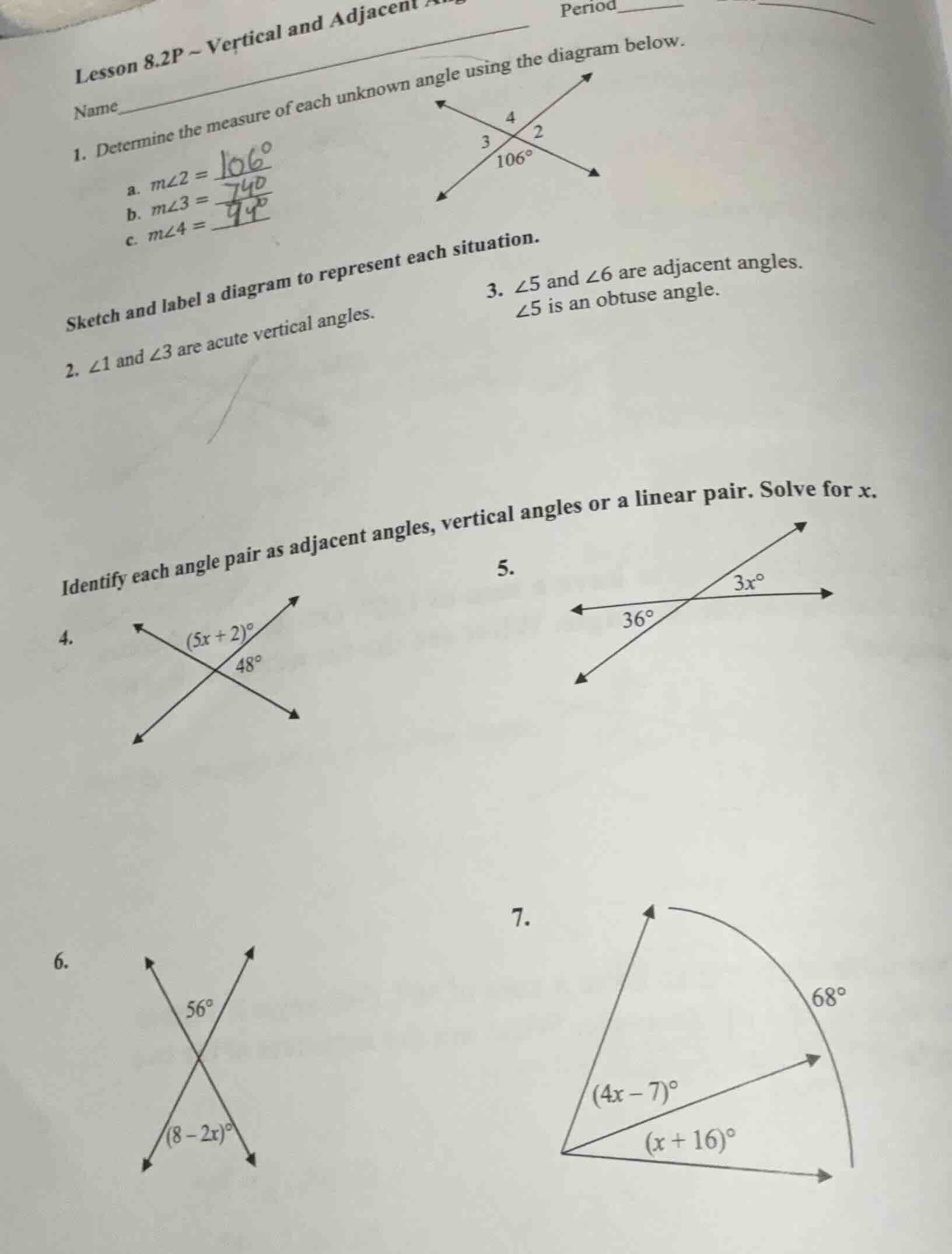 lesson 8.2p ~ vertical and adjacent angname_________________________ pe…