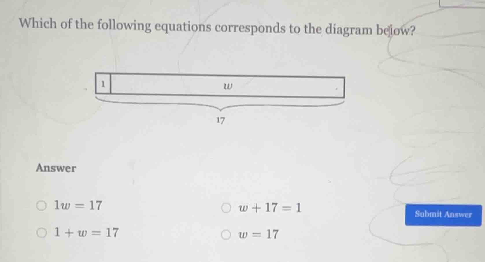 which of the following equations corresponds to the diagram below? answ…