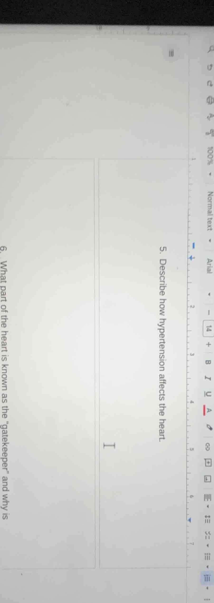 5. describe how hypertension affects the heart. 6. what part of the hea…