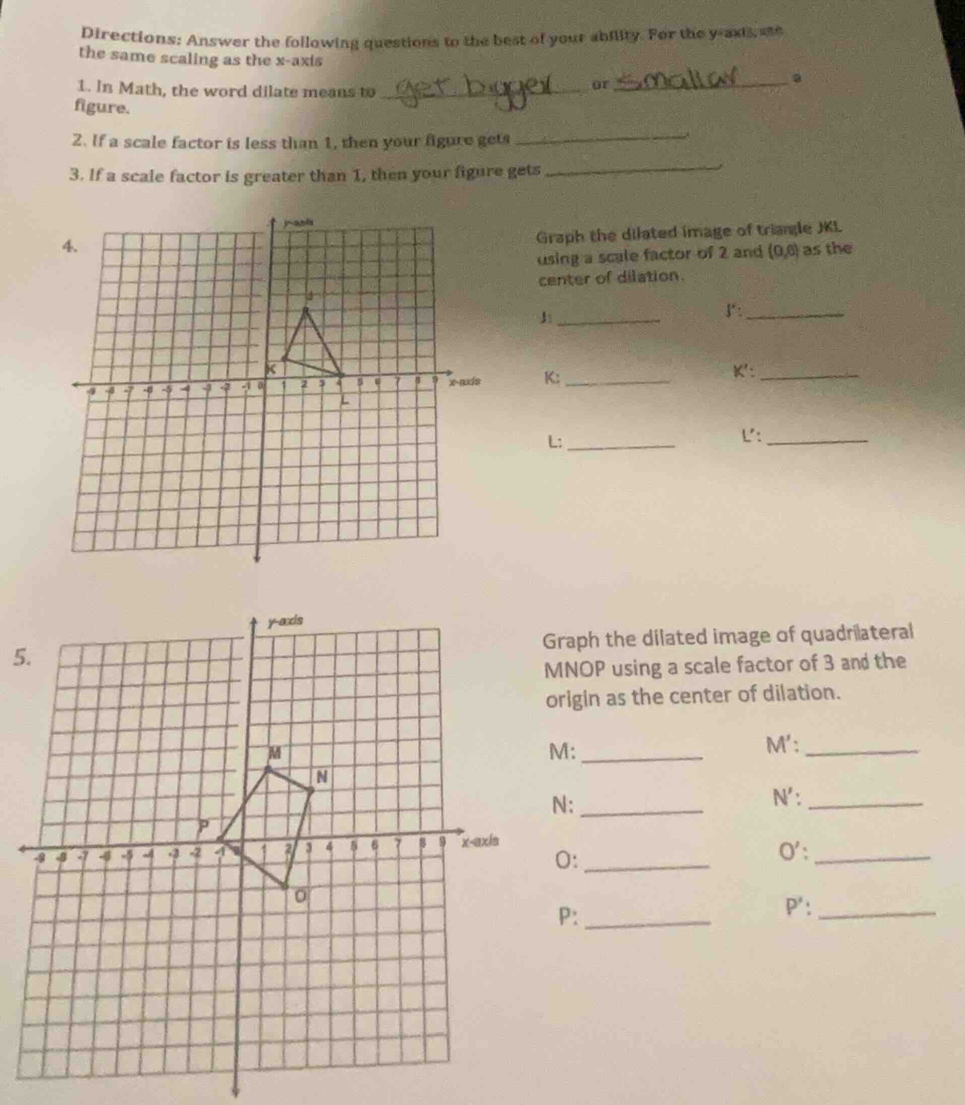 directions: answer the following questions to the best of your ability.…