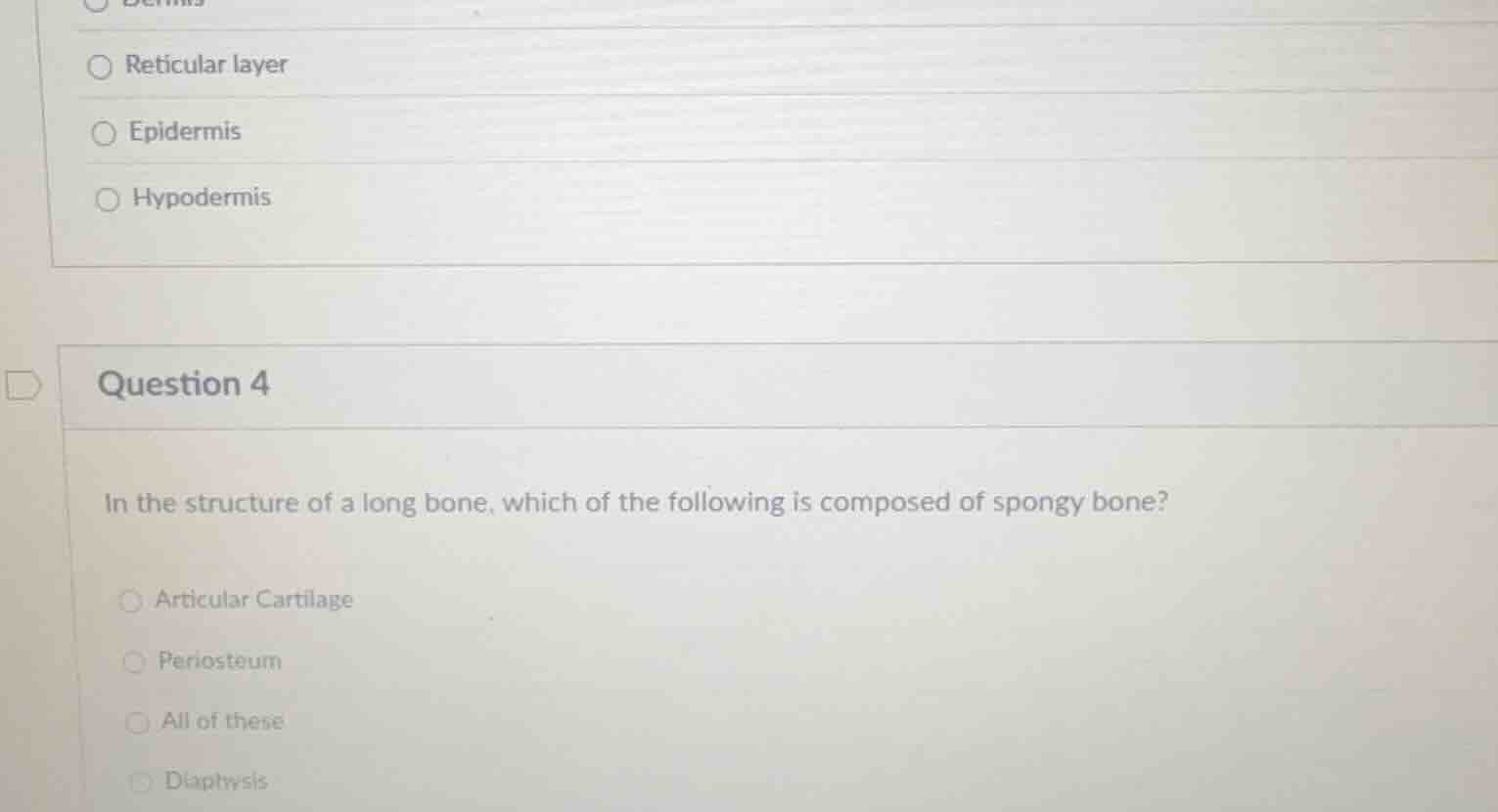 reticular layer epidermis hypodermis question 4 in the structure of a l…