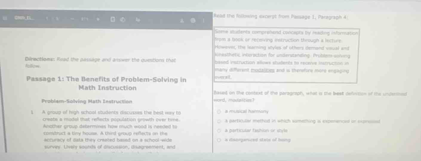 directions: read the passage and answer the questions that follow. pass…