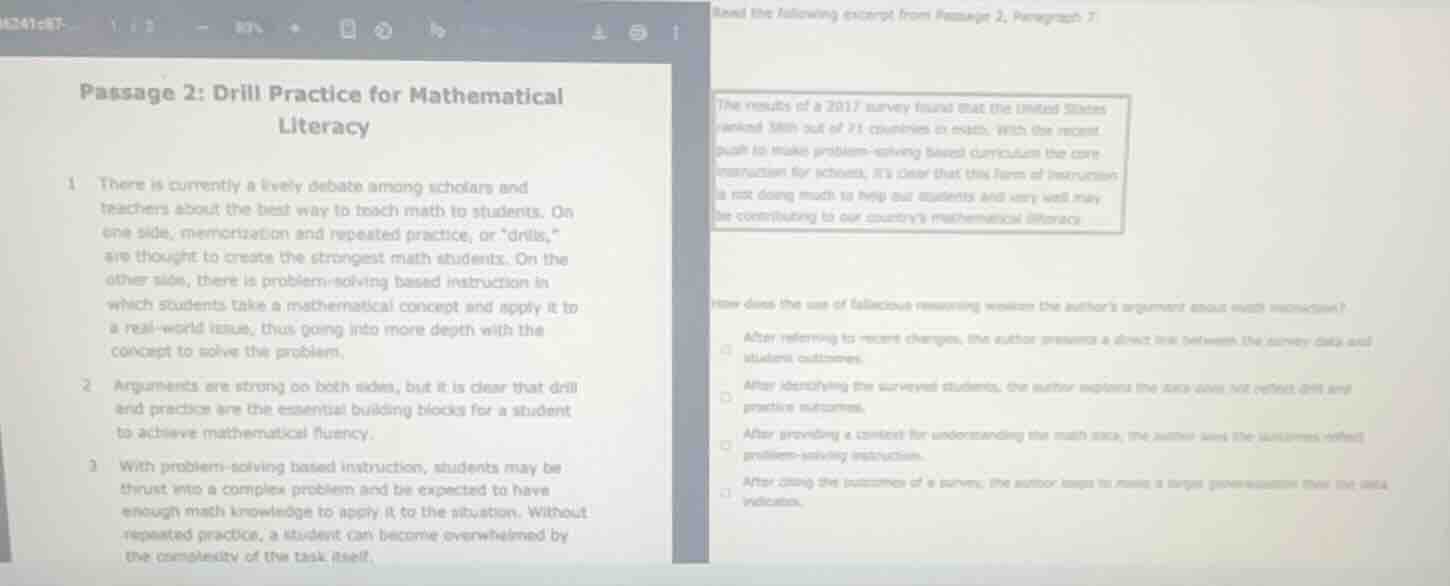 passage 2: drill practice for mathematical literacy 1 there is currentl…