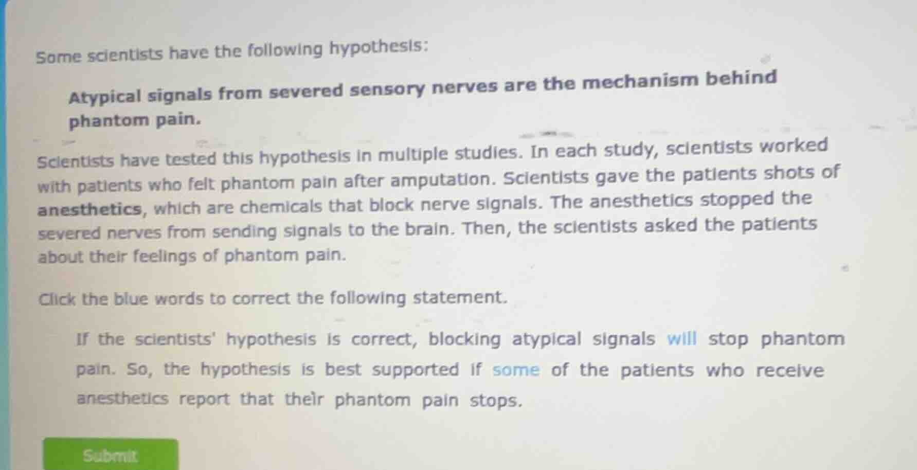 some scientists have the following hypothesis: atypical signals from se…