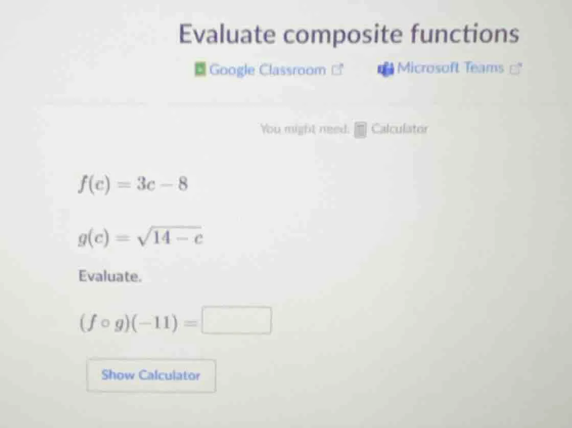 evaluate composite functions google classroom microsoft teams you might…