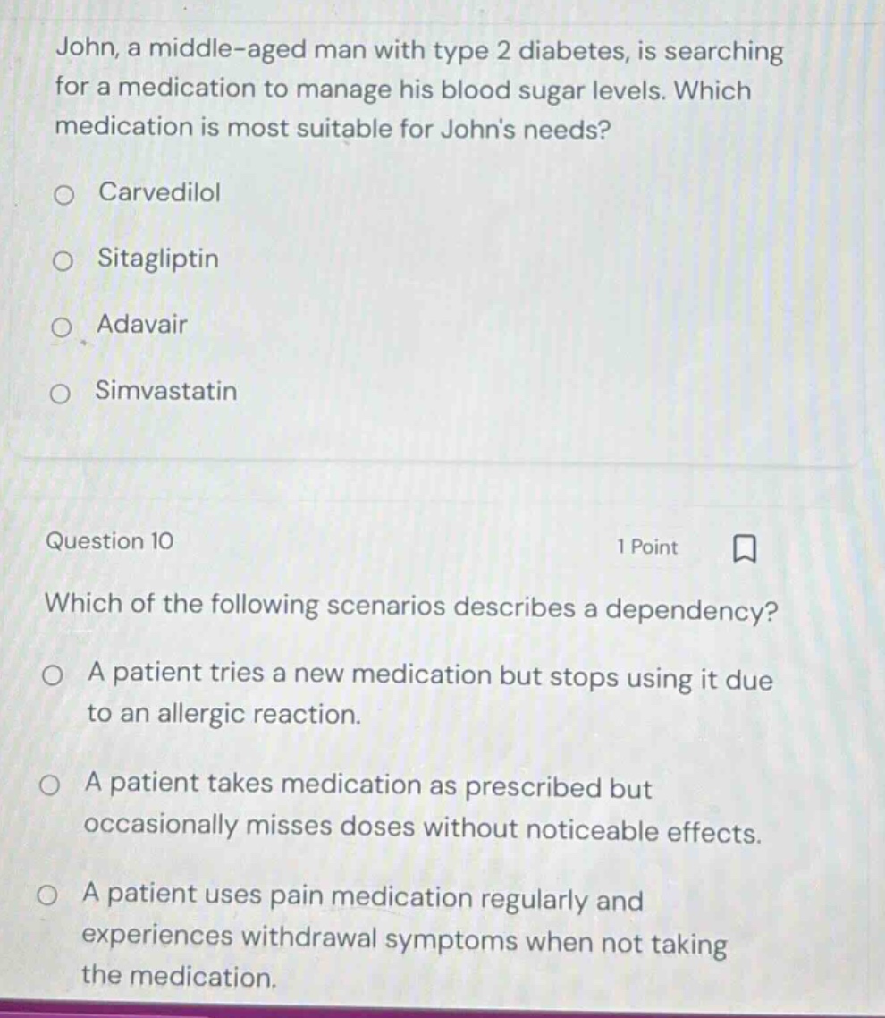 john, a middle-aged man with type 2 diabetes, is searching for a medica…