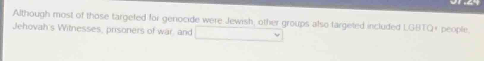 although most of those targeted for genocide were jewish, other groups …