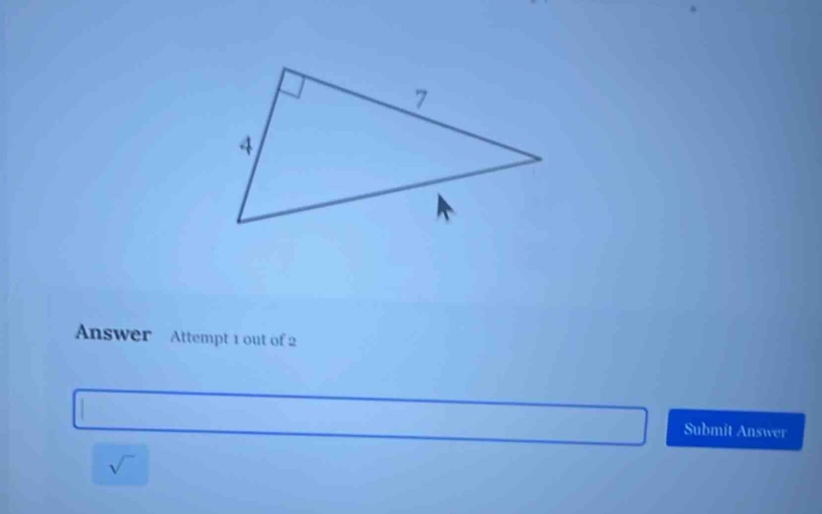 answer attempt 1 out of 2 submit answer