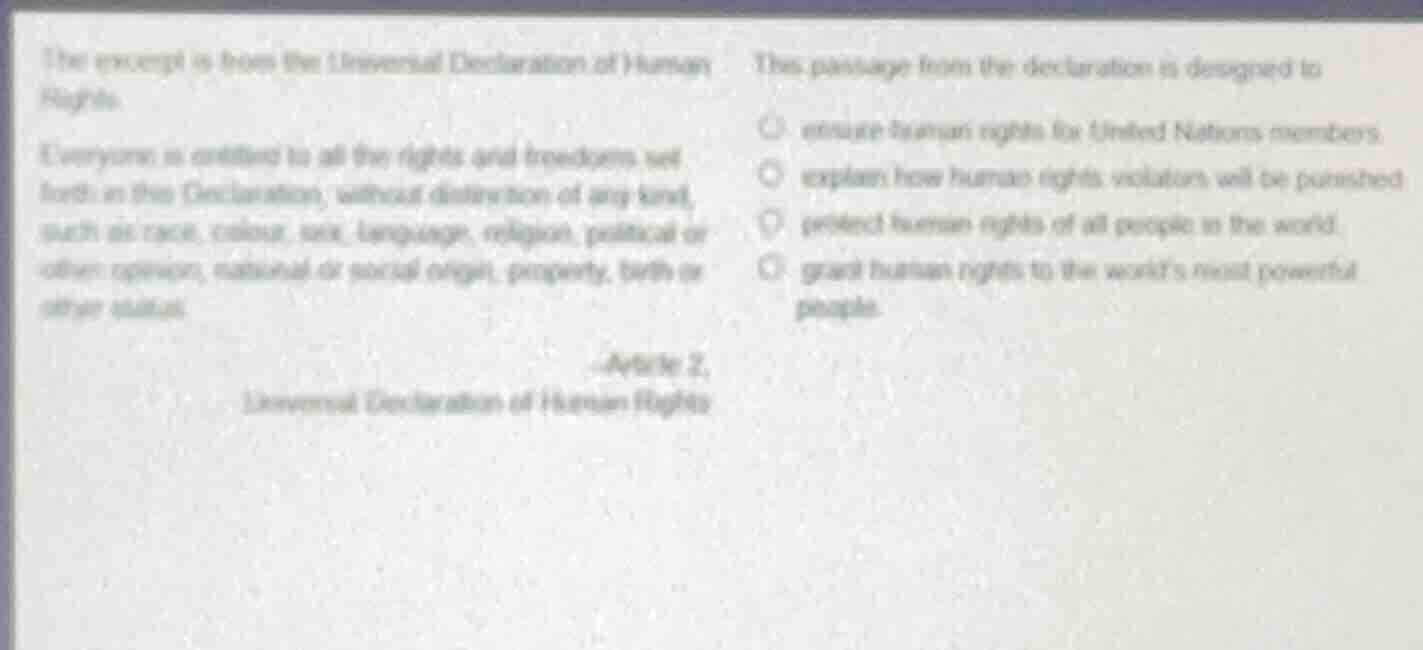 the excerpt is from the universal declaration of human rights. everyone…