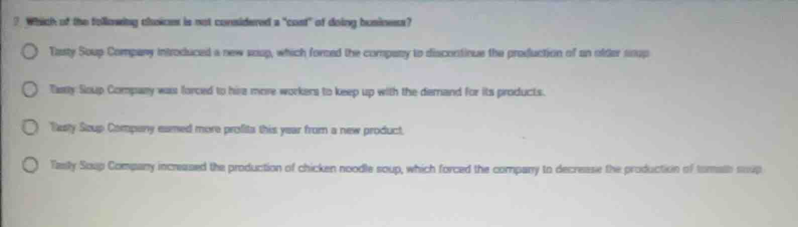 ? which of the following choices is not considered a \cost\ of doing bu…