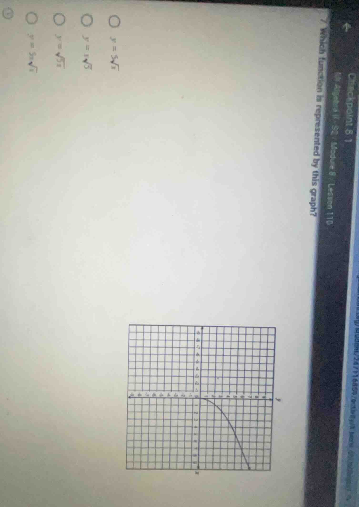 checkpoint1.6.1 algebra ii - s2: module 8: lesson 110 7 which function …