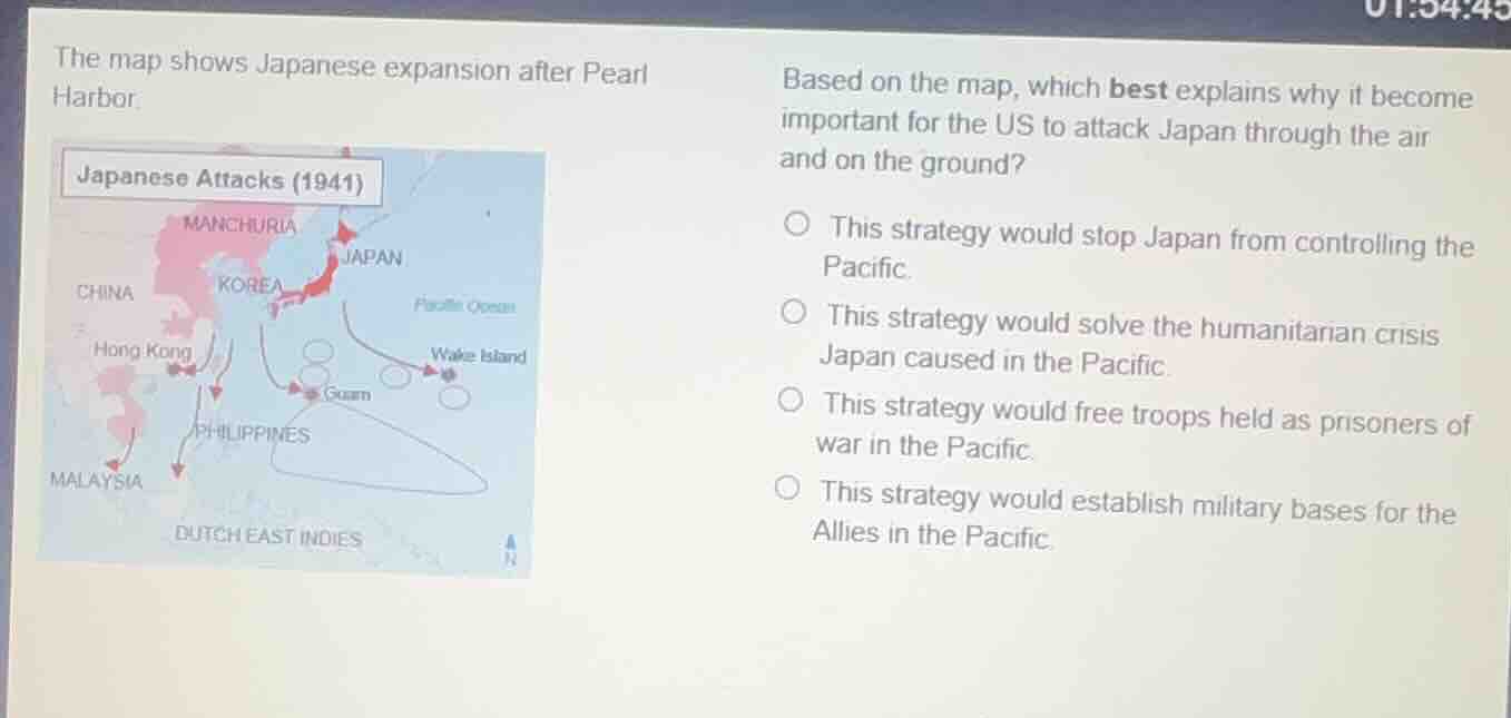the map shows japanese expansion after pearl harbor.based on the map, w…