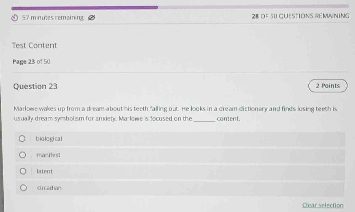 57 minutes remaining28 of 50 questions remainingtest contentpage 23 of …