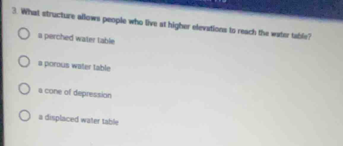 3. what structure allows people who live at higher elevations to reach …