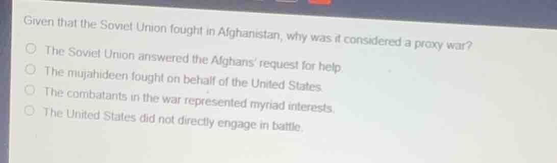 given that the soviet union fought in afghanistan, why was it considere…