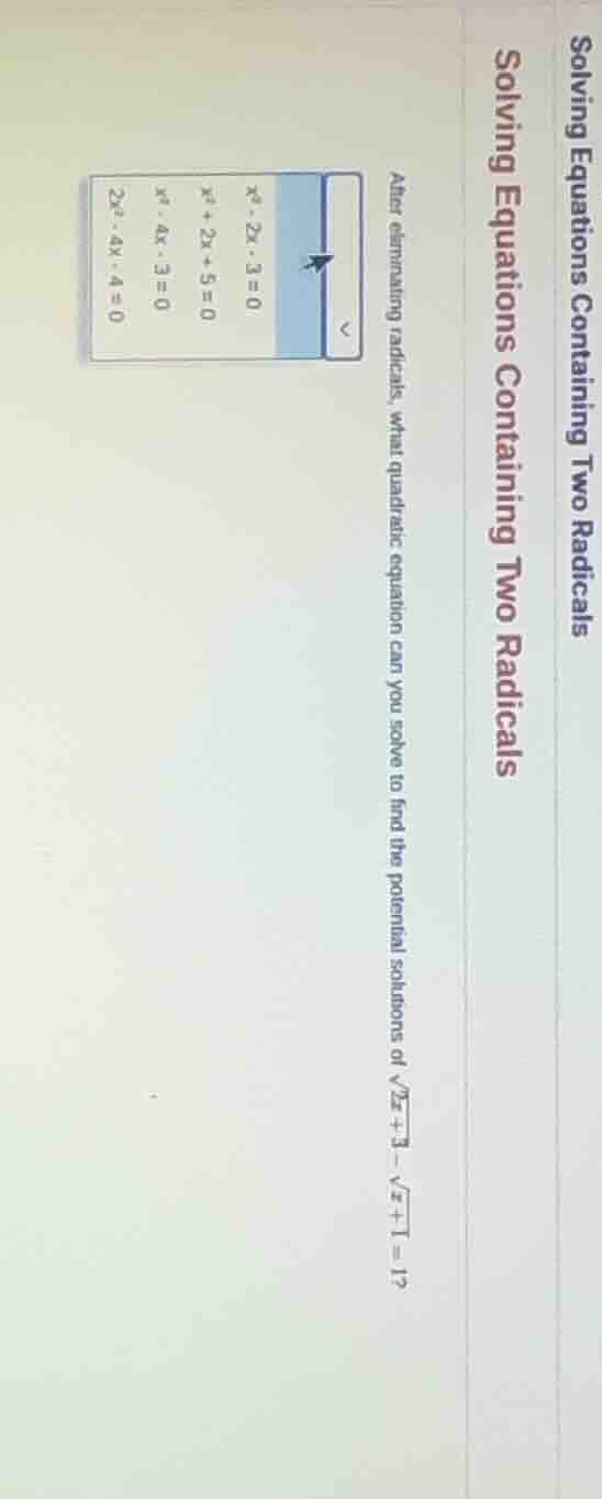 solving equations containing two radicals solving equations containing …