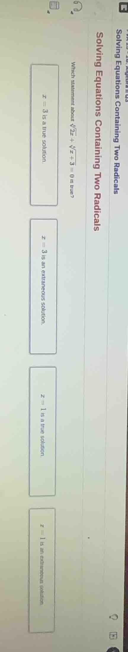 solving equations containing two radicals solving equations containing …