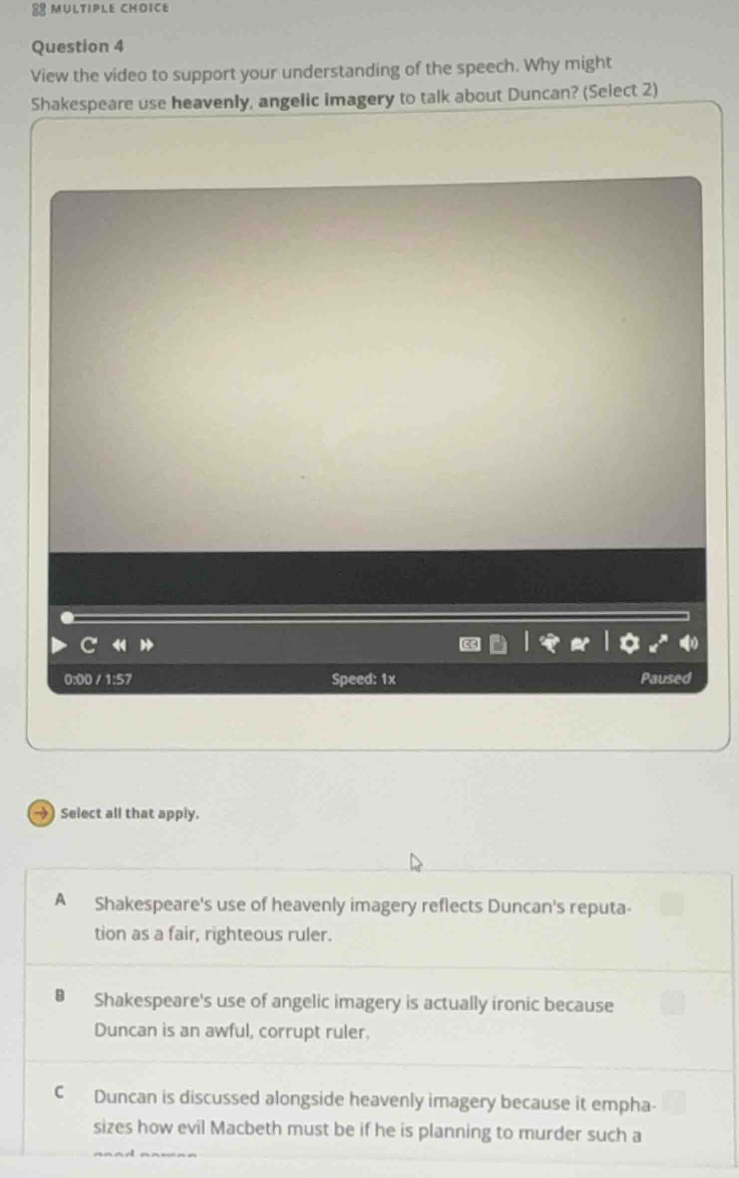 multiple choice question 4 view the video to support your understanding…