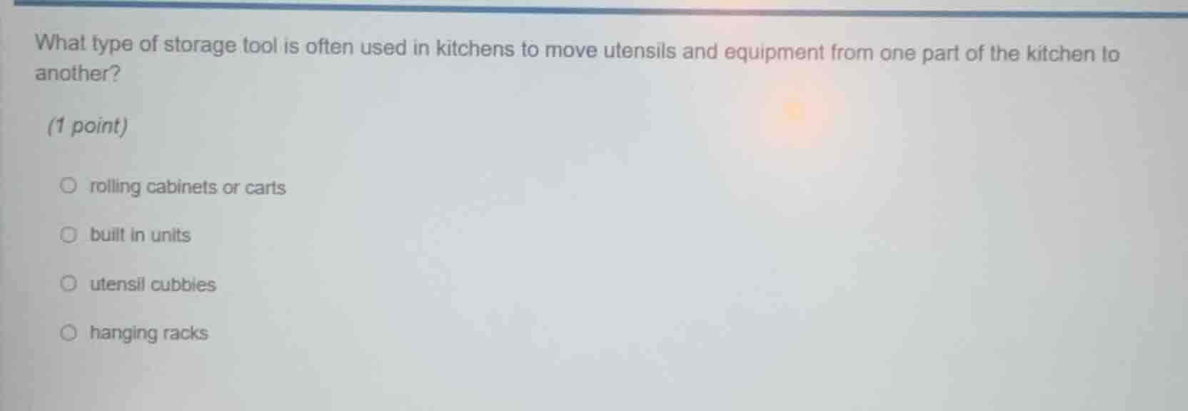 what type of storage tool is often used in kitchens to move utensils an…