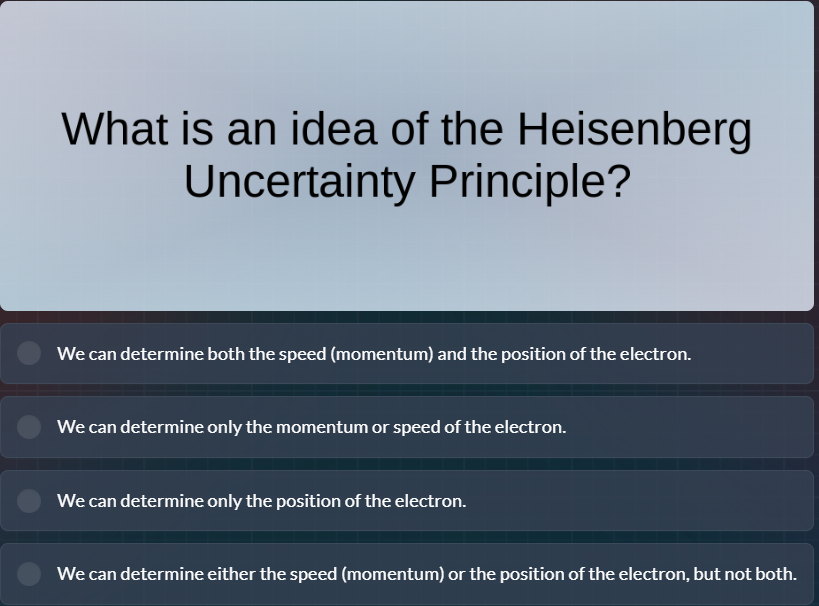 what is an idea of the heisenberg uncertainty principle? we can determi…