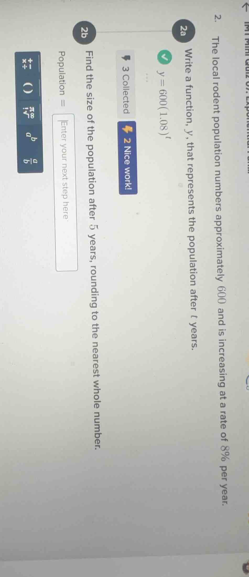 2. the local rodent population numbers approximately 600 and is increas…