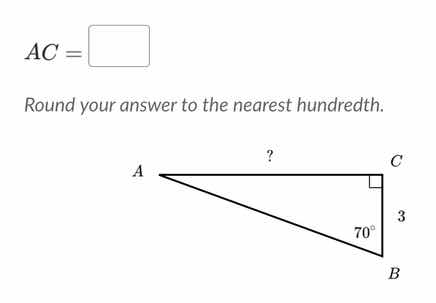 $ac = \\square$ round your answer to the nearest hundredth.